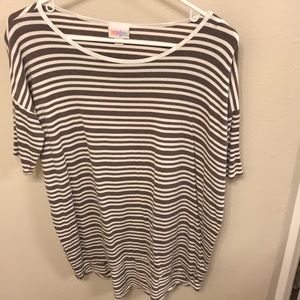 Lularoe striped tunic shirt